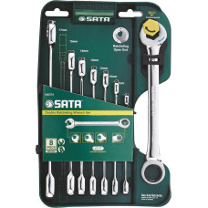 Sata KLUCZE PŁASKO-OCZKOWE 8szt.Z PODWÓJNĄ GRZECHOTKĄ