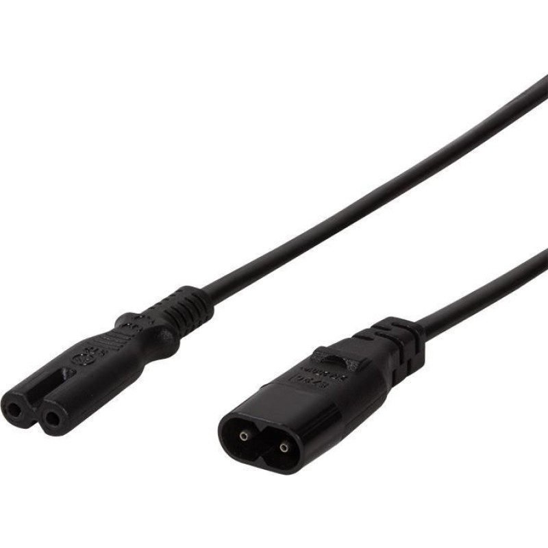 Logilink Power cable LogiLink IEC C8 power cable extender > C7 black 2m (CP129)