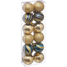 Atmosphera Wielokolorowe bombki o różnym wykończeniu, Ø 4 cm, 12 szt.