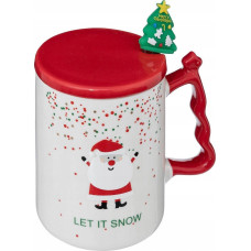 Atmosphera Kubek świąteczny z łyżeczką i pokrywką, 350 ml