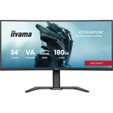 Iiyama G-Master GCB3484WQSU-B1 RED EAGLE CURVED - 34 - black, WQHD, curved, VA, Free-Sync Premium, USB-C, 180Hz panel