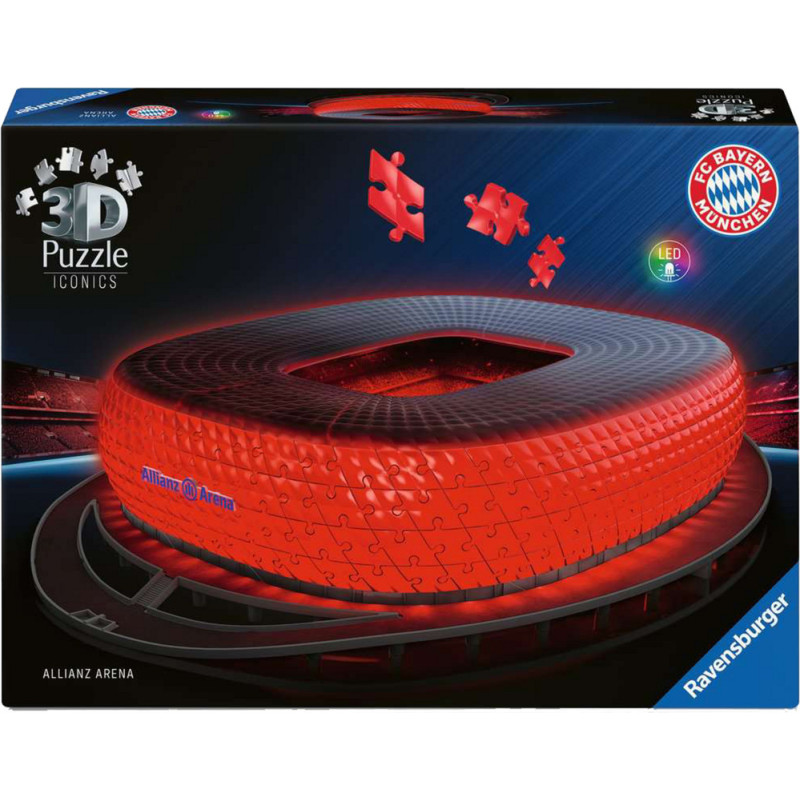 Ravensburger 3D Puzzle Iconics: Allianz Arena - with light 216 pieces
