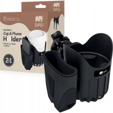Sipo -SCA-03 UCHWYT NA KUBEK I TELEFON,2W1,CZARNY