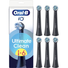 Oral-B | Replaceable toothbrush heads | iO UltimateClean | Heads | For adults | Number of brush heads included 6 | Black