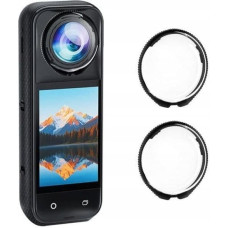 Puluz Zestaw Osłon 2x Ochrona Osłona Szkło na Obiektyw Obiektywy do Insta360 X5 / PU749T