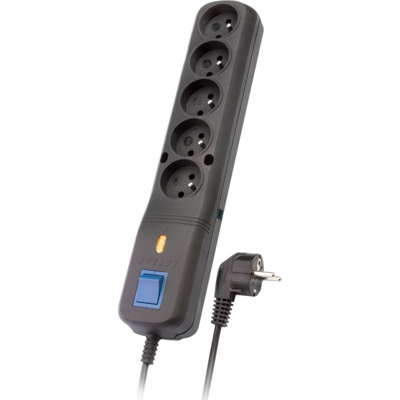 Lestar Power strip Lestar LVT-530WA overvoltage 5 sockets 1.5 m black (LVT530WA1.5CH)