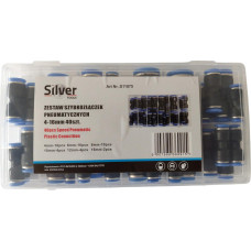 Silver ZESTAW SZYBKOZŁĄCZEK 4-16mm 40szt SILVER