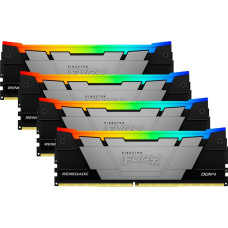 Kingston DDR4 - 64GB - 3600 - CL - 16 (4x 16 GB) Quad Kit, RAM black, KF436C16RB12AK4/64, Renegade RGB, INTEL XMP