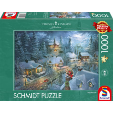 Schmidt Spiele Thomas Kinkade Studios: Santa's Silent Night, Puzzle 1000 pieces