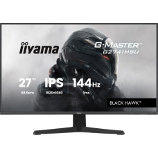 Iiyama G-Master G2741HSU-B1 Black Hawk, gaming monitor - 27 - black (matt), FullHD, IPS, HDMI, DP, Free-Sync, USB hub, 144Hz panel