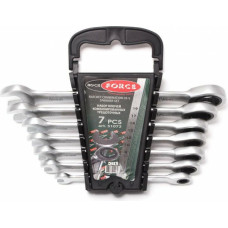 Rockforce ZESTAW KLUCZY PŁASKO-OCZKOWYCH Z GRZECHOTKĄ  7szt.