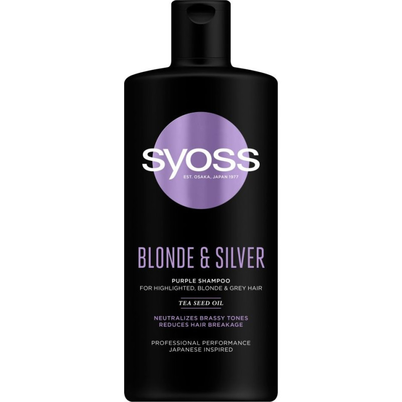 Syoss Blonde & Silver shampoo against yellow tone