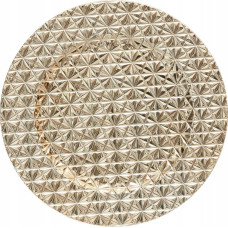 Atmosphera Podkładka pod talerz w geometryczny wzór, złota, Ø 33 cm