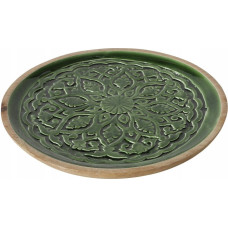 Cosy & Trendy Drewniany talerz ze żłobionym wzorem GRELO, Ø 30 cm