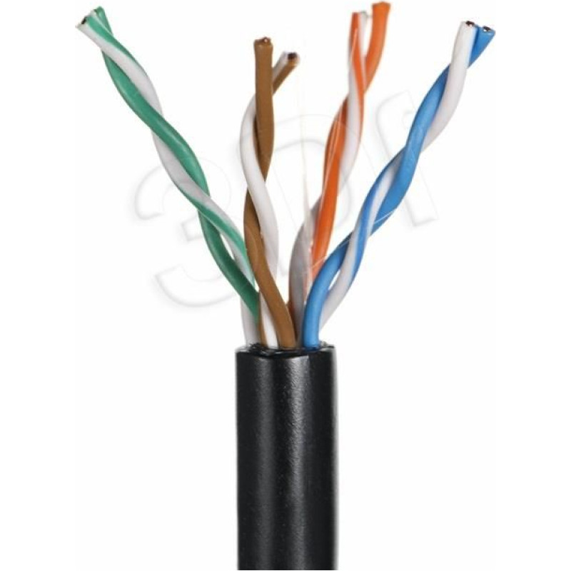 Q-Lantec Installation cable, cat.5e, PVC, 305m, wire, external (KIU5OUTS305Q)