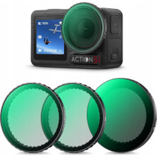 K&F Concept Zestaw Filtrów 3w1 Pl + Nd2-32 + Black Diffusion 1/4 Do Dji Osmo Action 3 4 5 Pro / Sku.2360