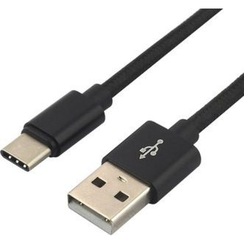 Everactive Kabel USB EverActive USB-A - USB-C 1 m Czarny (CBB-1CB)