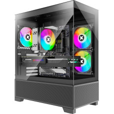 Xilence Xilent Beam XG172 , tower case black, tempered glass x 2