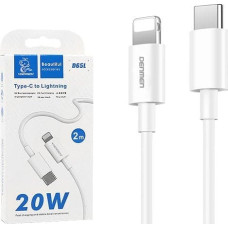 Vega Kabel USB Vega DENMEN KABEL USB PD TYP-C - LIGHTNING 20W 3,6A WZMACNINANY BIAŁY 2M D65>