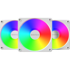 Montech GF120R V2 ARGB, case fan white/white, 3-pack, reverse, 120 mm