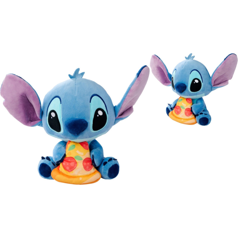 Simba-Dickie Simba Disney Stitch with Pizza, cuddly toy 25 cm