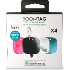 Boompods Boomtag Rechargeable 4er Black, Blue, White, Pink