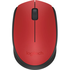 Logitech M171 Red-K pele Birojs Abām rokām RF Bezvadu Optisks 1000 DPI