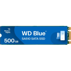 Western Digital SSD|WESTERN DIGITAL|Blue SA510|500GB|M.2|SATA 3.0|Write speed 510 MBytes/sec|Read speed 560 MBytes/sec|2.38mm|TBW 200 TB|MTBF 1750000 hours|WDS500G3B0B